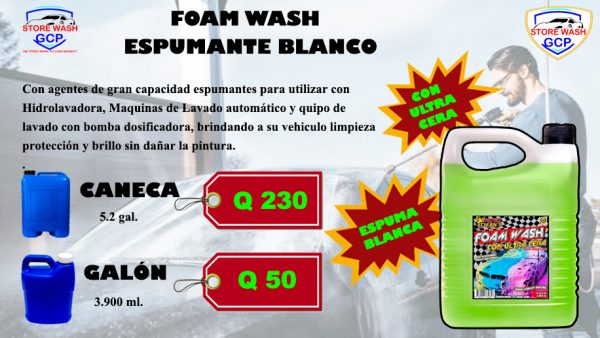 FOAM WASH CON ESPUMANTE blanco Foam Wax Espumante Blanco